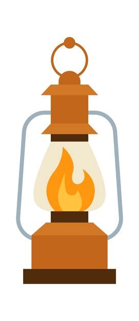 Premium Vector Kerosene Lamp Camping Equipment Icon Vector Illustration