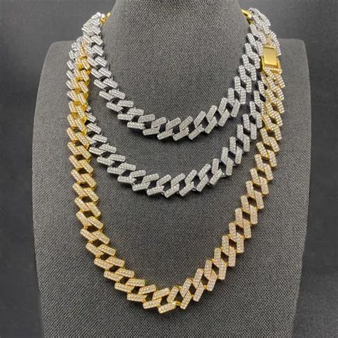 Cuban Link Chain Rhinestone Temu