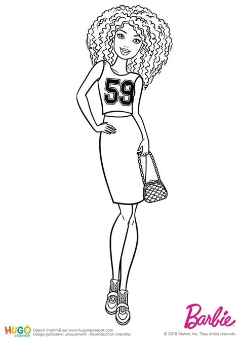 Coloriage et illustration Barbie Fashionistas le défilé Cet après