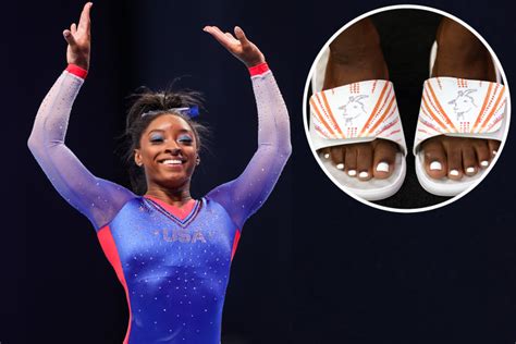 Simone Biles Rocks Glittering Goat Slides At Olympic Trials