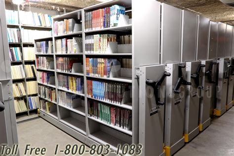 Track Rolling Library Shelving Storage High Density Mobile Compact