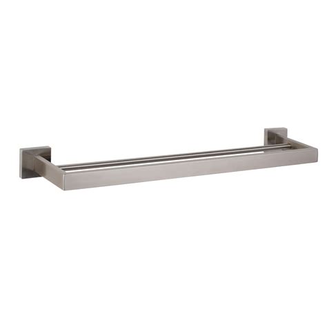 Tribeca 24 Wall Mounted Double Bathroom Towel Bar Brushed Nickel