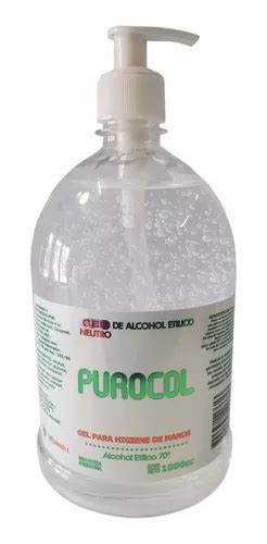 Alcohol En Gel Neutro Purocol 1000 Cc Anmat Pack X 6 Un