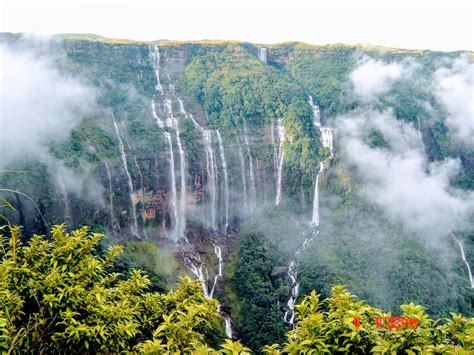 Seven Sister Falls Cherrapunjee Beautiful Waterfalls In Meghalaya