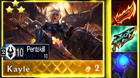 10 Pentakill Kayle 3 ⭐⭐⭐ Carry 1 Shot All Youtube