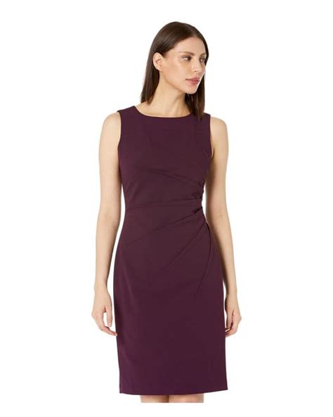 Calvin Klein Synthetic Starburst Sheath Dress In Purple Lyst