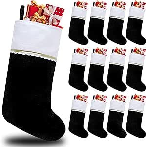 Amazon Tokforty 12 Pack Felt Christmas Stockings 19 Inches Black