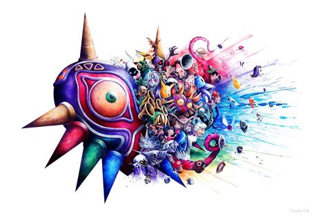 Artwork The Legend Of Zelda Majoras Mask Windmills Moon Apocalyptic