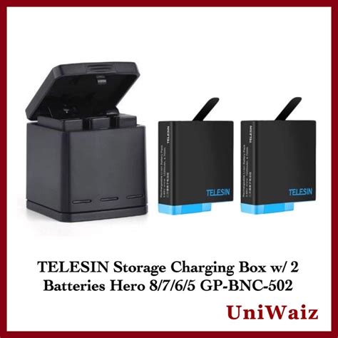 Telesin Slot Charging Box For Gopro Hero Hero Hero Hero