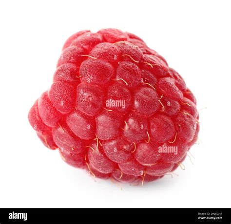 Delicious Fresh Ripe Raspberry On White Background Stock Photo Alamy