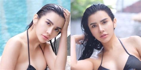 Potret Maria Vania Berenang Pakai Swimsuit Hitam Memukau Pamer Lekuk