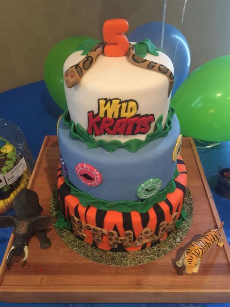 Wild Kratts Birthday Cake Animal Print Hand Painted Wild Kratts