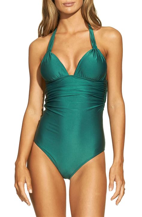 Vix Bia Tube One Piece Swimsuit Jasper In Green Modesens Vix