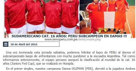 holaesungusto PERÚ SUBCAMPEÓN SUDAMERICANO FEMENINO DE TENIS SUB 16