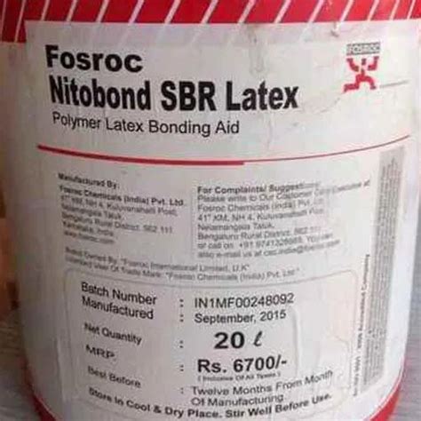 Fosorc Fosroc Nitobond Sbr Latex Bonding Agents Bucket Ltr At Rs