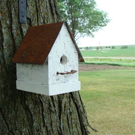 Rustic White Birdhouse Garden Bird House Collector of | Etsy