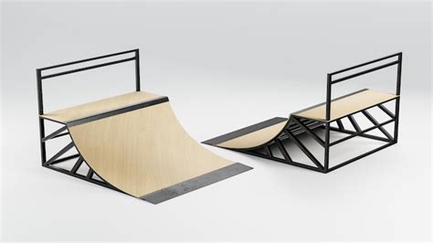 Prototipo De Rampa Monopat N Half Pipe Ilustraci N D Foto Premium