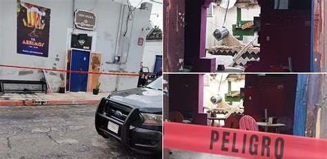 Se desploma el techo de un bar en el centro de Mérida un hospitalizado