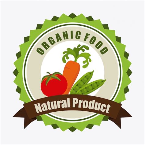 Organic food label illustration Vector | Free Download