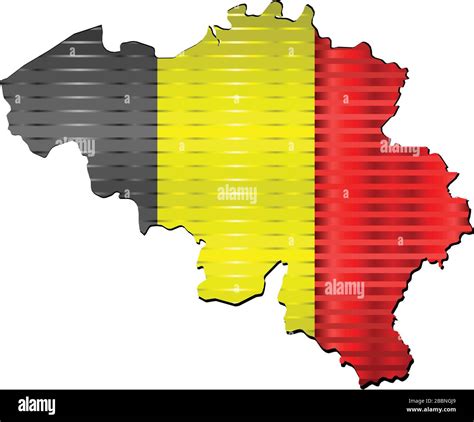 Shiny Grunge Map Of The Belgium Illustration Three Dimensional Map