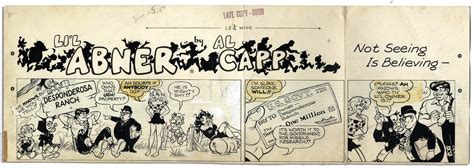 Lot Detail Lil Abner Sunday Strip Drawn By Al Capp From 25 June 1967 Featuring Lil