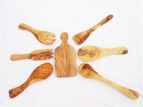 Olive Wood Utensil Set Kitchen Tools 1 Ladle 1 Spatula 2 Etsy