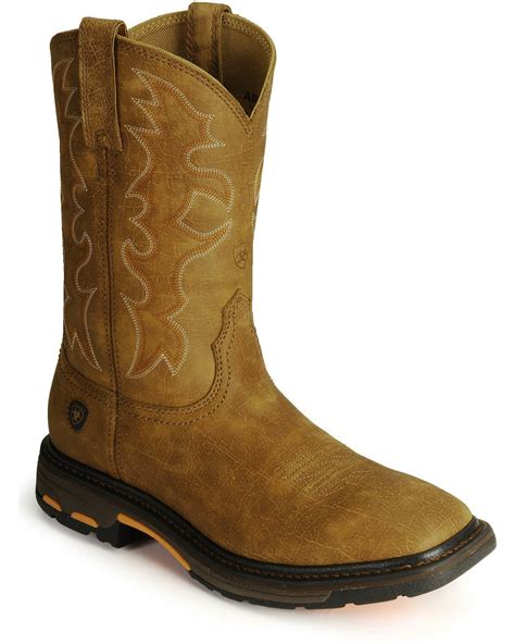 Ariat Men S Workhog Square Toe Work Boots Boot Barn