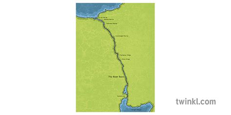 River Bann Map Dibujo - Twinkl