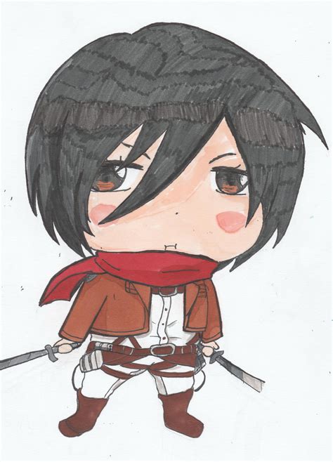 Mikasa Kawaii Chibi Fanart Attack On Titan By Nickperriny7mai On