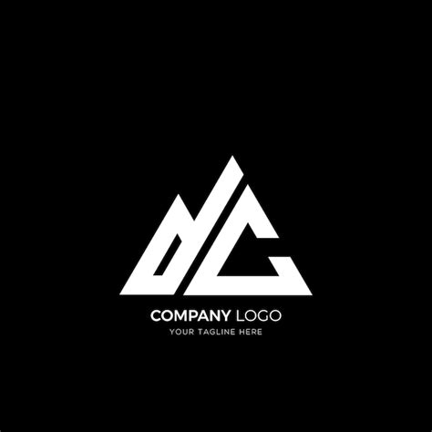 Logotipo De Monograma Creativo De Letra Triangular Vector Premium