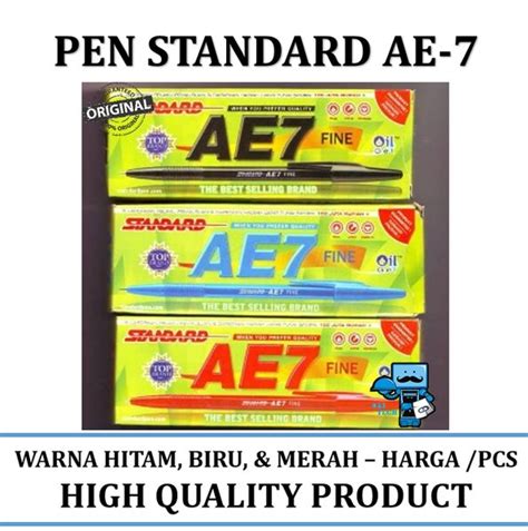 Jual TERMURAH PulPen Standard AE 7 Hitam Biru Merah Original Satuan