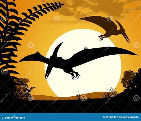 Pterod Ctilo Del Dinosaurio Ilustraci N Del Vector Ilustraci N De