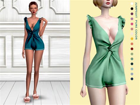 The Sims Resource ChloeM Jumpsuit Pure Color