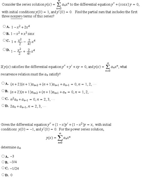 Solved Differential Equations Problems