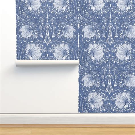 William Morris Antiqued Pimpernel Wallpaper Spoonflower