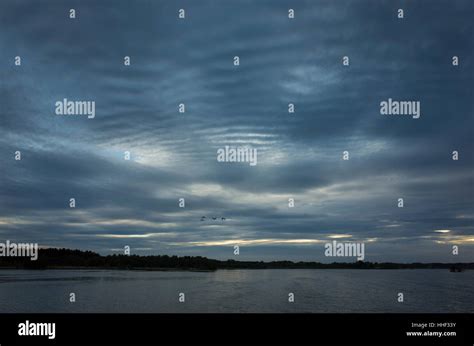 Strange Clouds Pattern In Sky Stock Photo Alamy