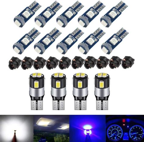 Amazon Blyilyb Blue T Pc Wedge Led Bulbs With Twist