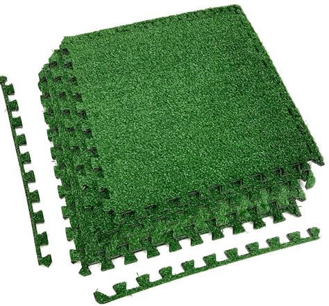 Sorbus Grass Mat Interlocking Floor Tiles Soft Artificial Grass Carpet