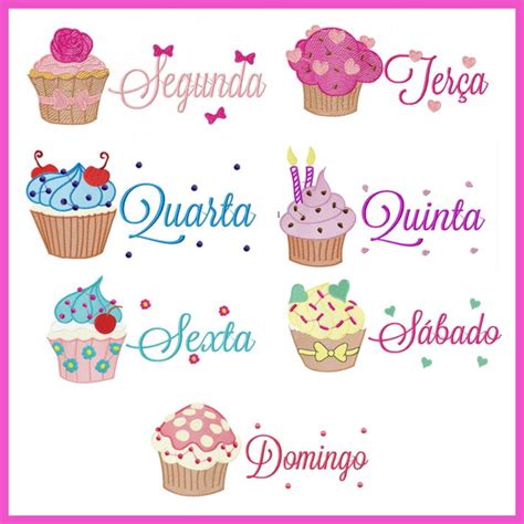 MATRIZ DE SEMANINHA DE CUPCAKE Elo7 Produtos Especiais