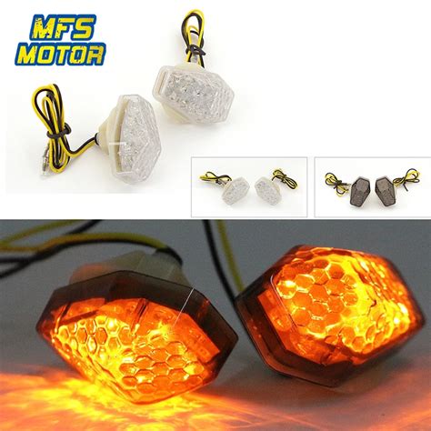 Pair Led Turn Signal Lights For Suzuki Gsxr Gsx R Bandit