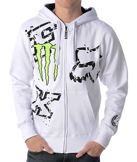 Fox X Monster Ricky Carmichael Downfall White Hoodie