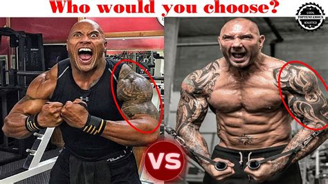 The Rock Vs Dave Batista Training Body And Workout ★ 2018 Who Is