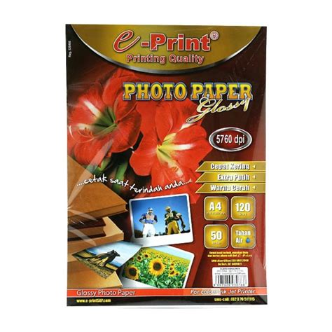 Jual Kertas Foto Glossy Photo Paper A Eprint Gsm Shopee Indonesia