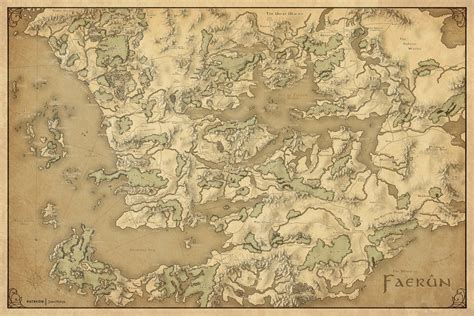 Faerun Map From Forgotten Realms Digital Download - Etsy