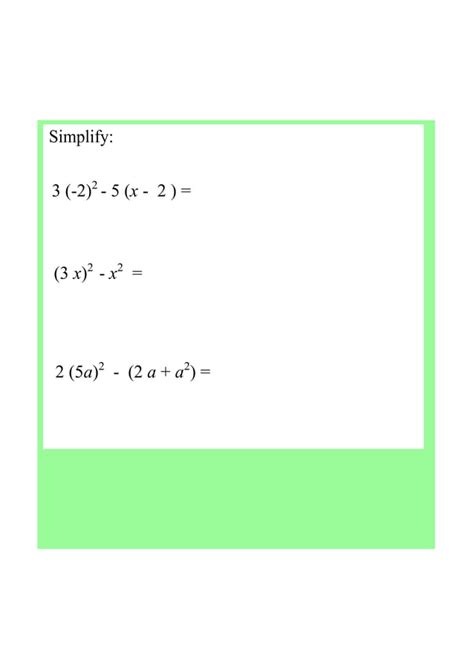 Y9 Algebra 1 Collecting Terms And Expanding Brackets Pdf