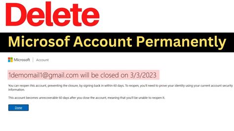 How To Delete Microsoft Account Permanently Youtube