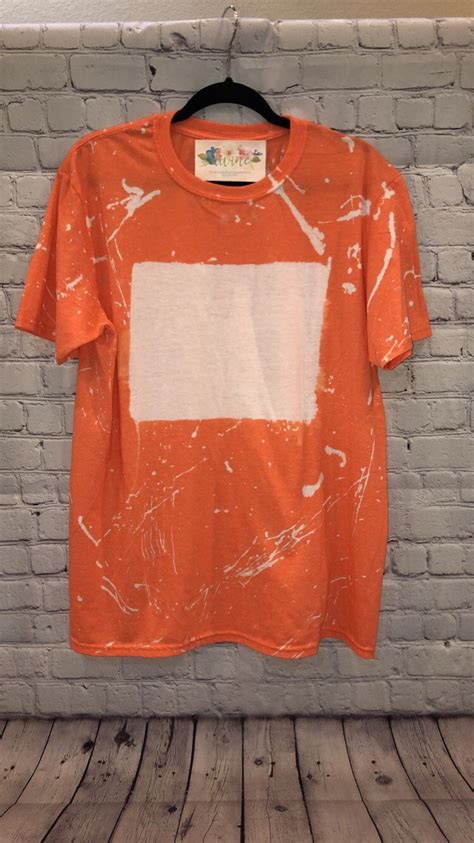 Blank Bleached Shirts For Sublimation Bleached Tee Etsy