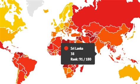 Ti Corruption Index 2017 Sri Lanka Continues To Fare Poorly In Global