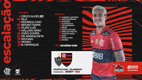 Saiu Com Bruno Viana Titular Flamengo Divulga Escalação Para Jogo