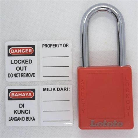 Gembok Safety Loto Padlock Safety Lockout Tagout Lototo L Merah